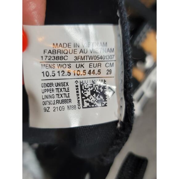 Converse Sean Pablo Chuck Taylor Pro High‎ Tops Black Casino Unisex M 10.5 W12.5 - Picture 9 of 11